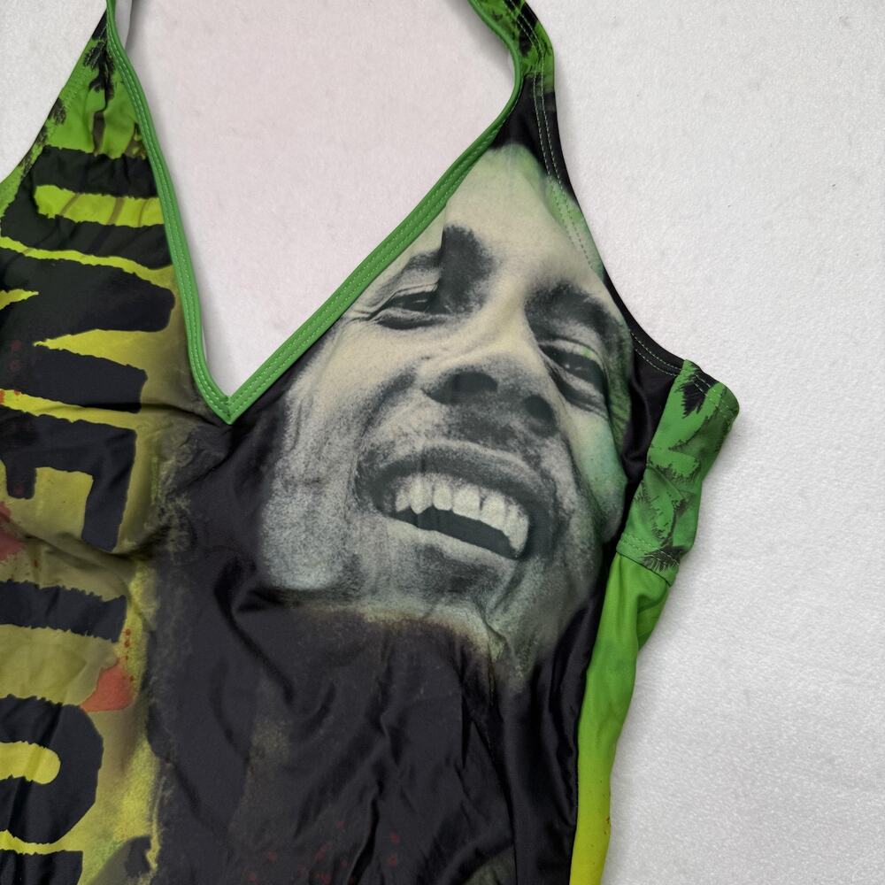 One Love Rasta Bob Marley High Tide Swimsuit Womens XL One Piece Tie Dye